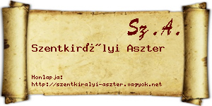 Szentkirályi Aszter névjegykártya